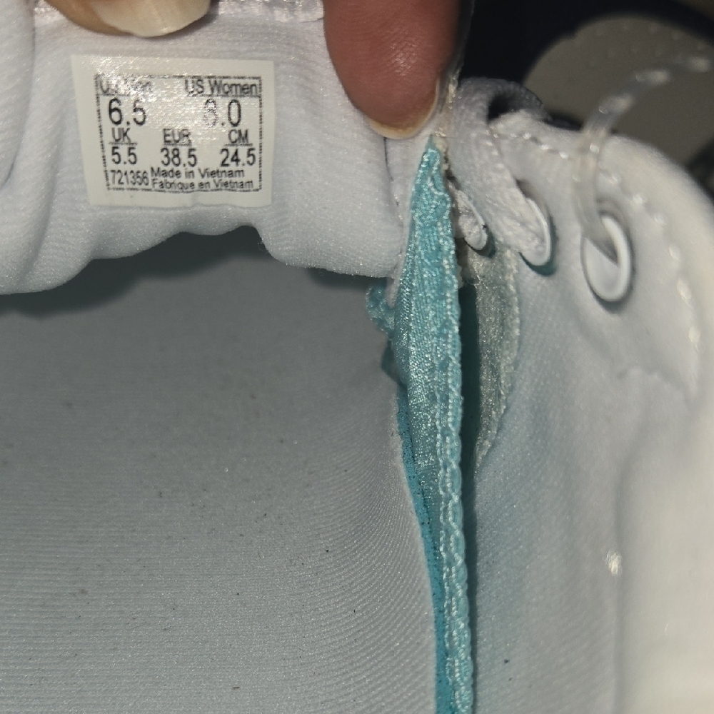 NEW W/TAGS. Vans Blue and Cream Sneakers Classic Low-Top Design BIG KIDS - Picture 8 of 8